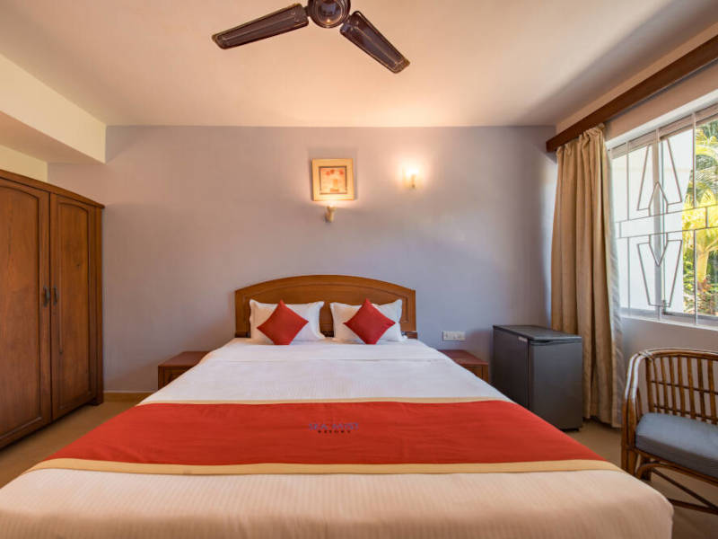 Comfortable guest room at Sea Mist Resort